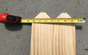 measuring width of wood