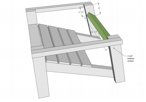 Adirondack chair plans for back support
