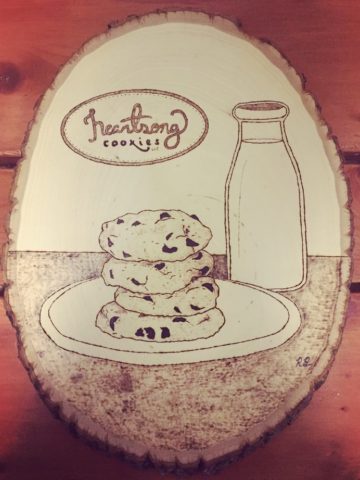 picture of woodburned Heartsong Cookies image