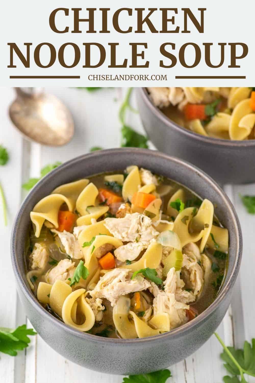 Easy Homemade Chicken Noodle Soup Recipe - Chisel & Fork