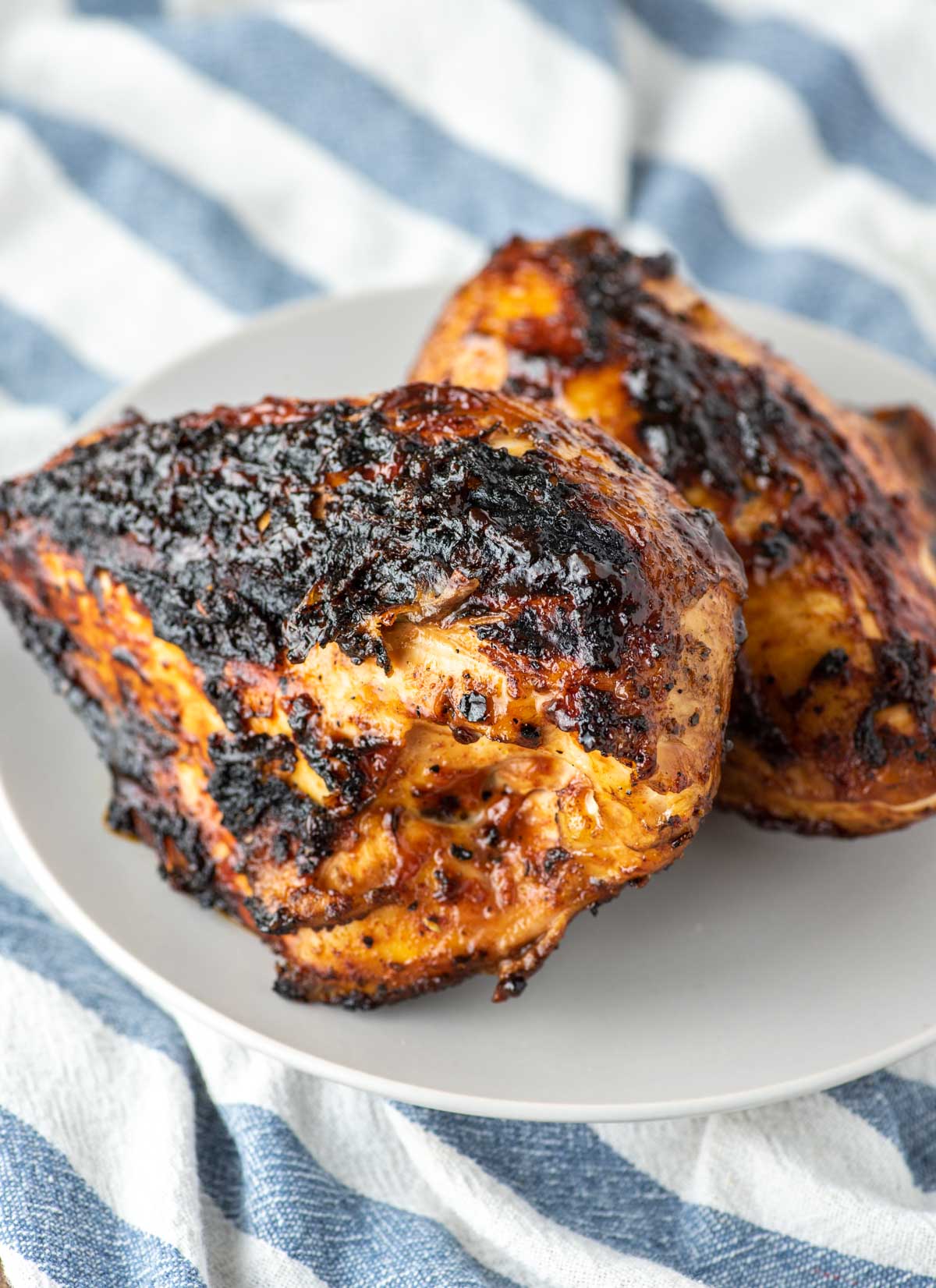 grilled BBQ chicken on plate