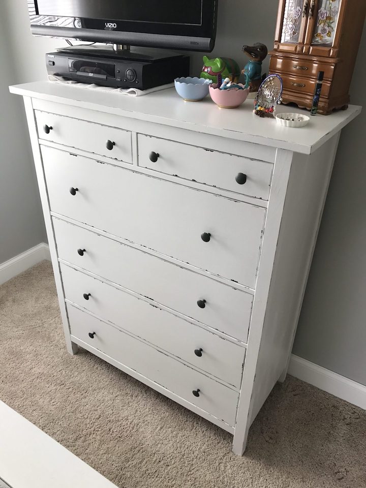 whole view of reinvented IKEA dresser hack