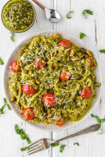 Pesto Zoodles Recipe - Chisel & Fork