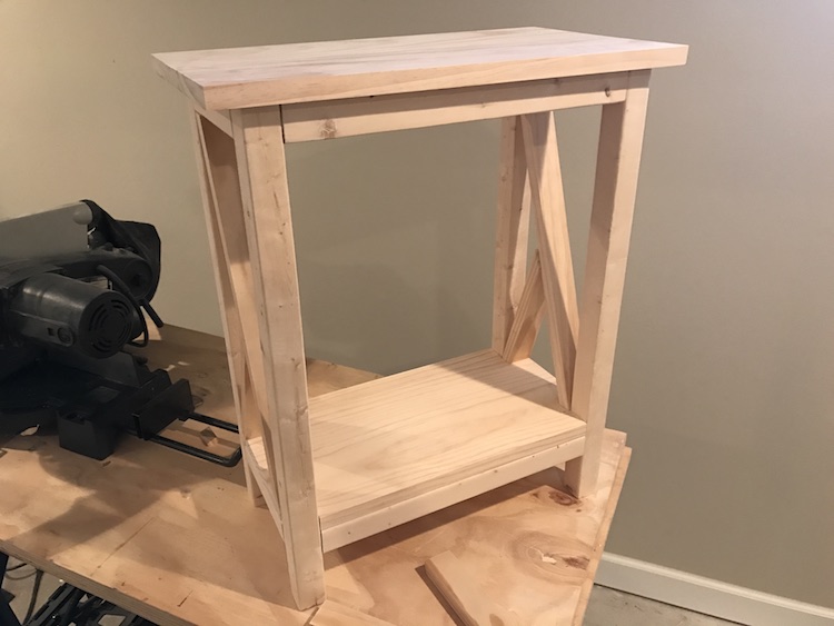 putting x together for x side table