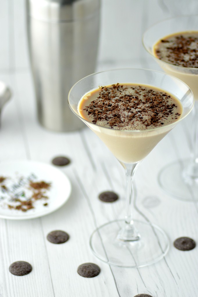 close-up of Baileys chocolate martini
