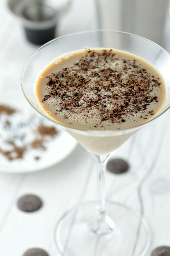 close-up of Baileys chocolate martini