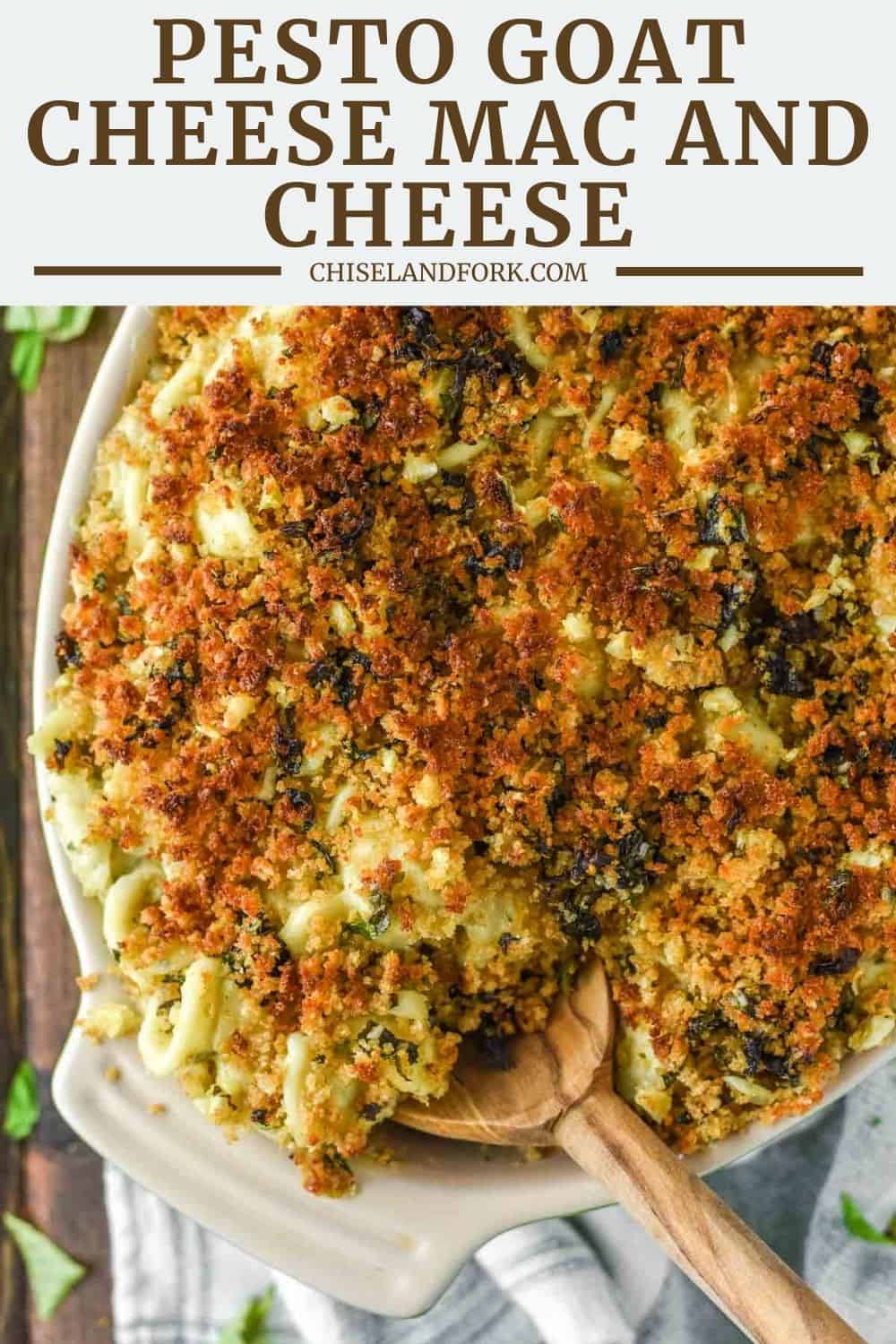 Pesto Goat Cheese Mac and Cheese - Chisel & Fork