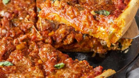Chicago-Style Deep-Dish Pizza ~ Ninja Foodi Recipe - The Salted Pepper