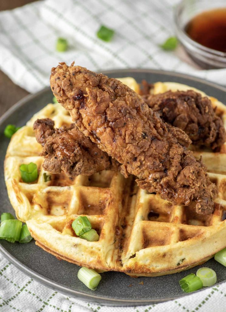 Crispy Fried Chicken and Waffles Recipe - Chisel & Fork
