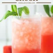 two glasses of watermelon crushes
