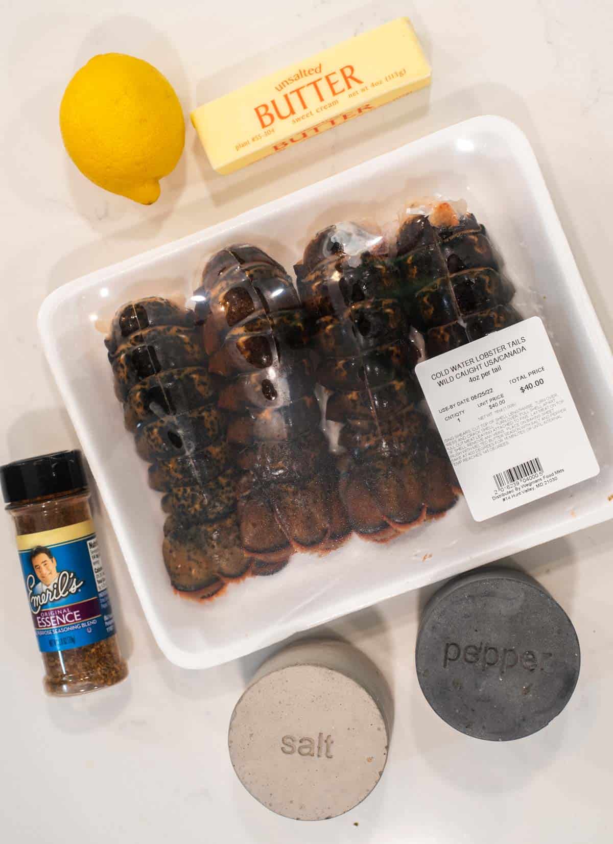 ingredients for smoked lobster tails