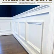 close-up of dining room wainscoting painted white