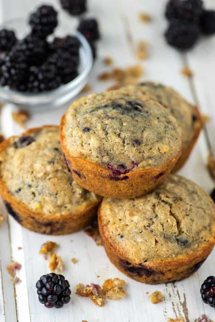 Blackberry Oatmeal Muffins - Chisel & Fork