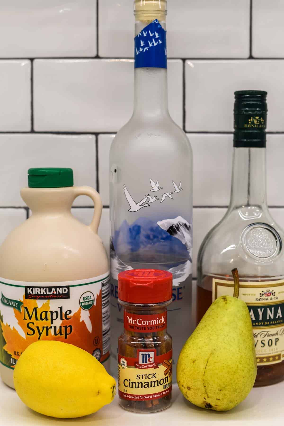 ingredients for pear martini